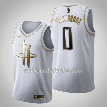 Maillot Homme Houston Rockets Russell Westbrook 0 2019-20 Nike Blanc Golden Edition Swingman Maillot Homme Houston Rockets Russell Westbrook 0 2019-20 Nike Blanc Golden Edition Swingman